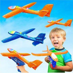 3 Pack Airplane Launcher Toys, 2 Flying Mode Beach Toys - Outdoor Flying Toys